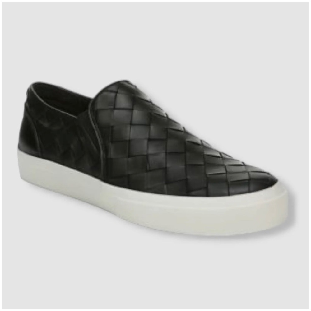 Men’s Vince leather woven sneakers sz 10